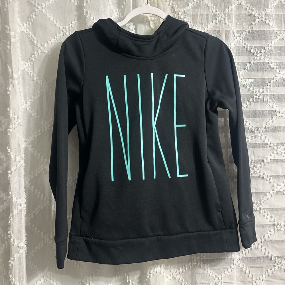 Girls/ Women's Black Fitted Nike Hoodie‎ Size Small Pre-Owned